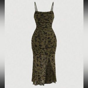 0005 MOD Floral Print Mesh Cami Dress
